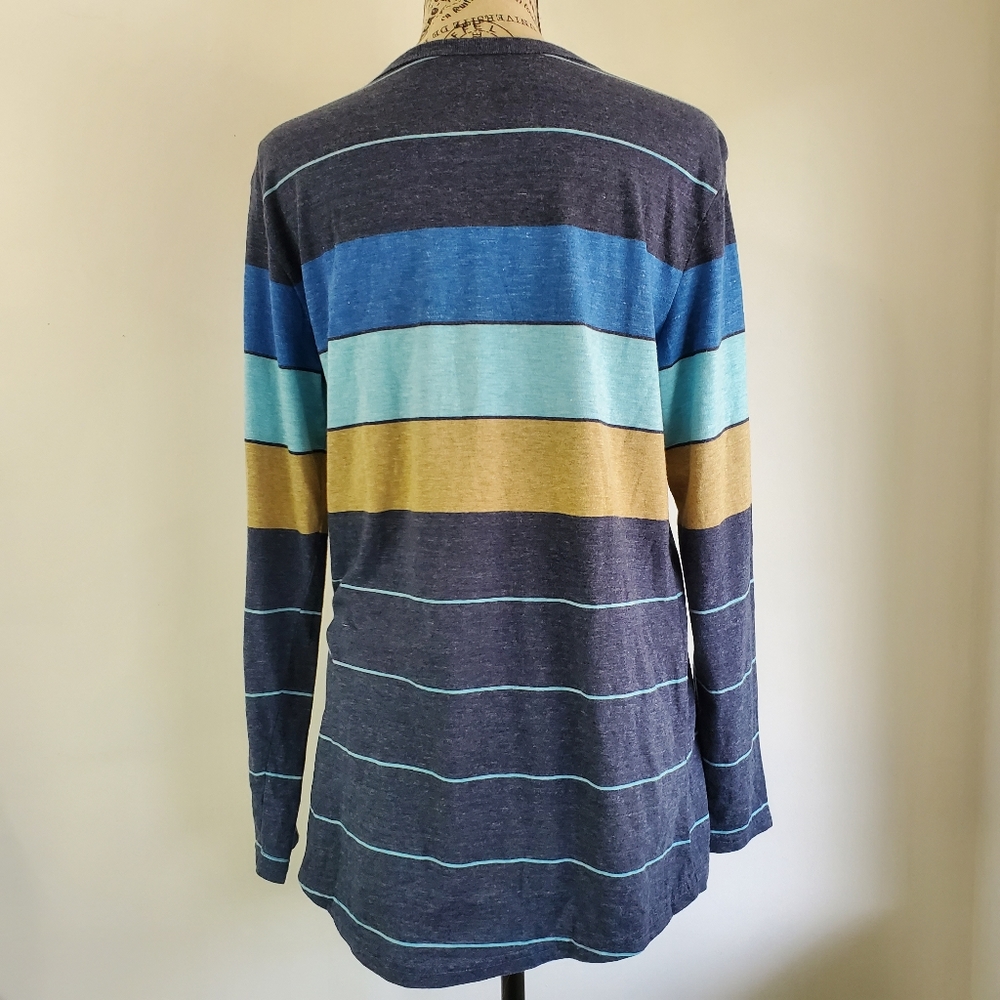 Cat & Jack Striped Pocket Long Sleeve Shirt - Picture 4 of 7